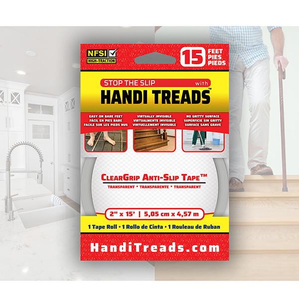 Stop the Slip with Handi-Treads ClearGrip Vinyl Tape